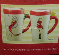 Sakura Debbie Taylor Kerman FESTIVE FASHIONS Latte Mugs